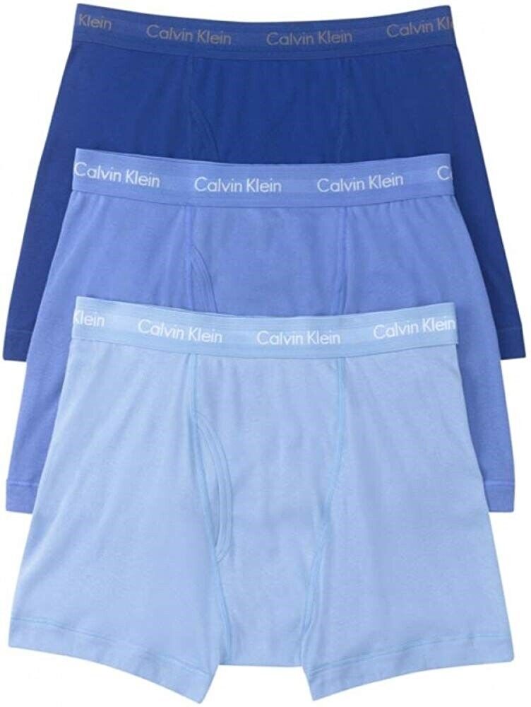 Boxer Calvin Klein, 3 unid, talla: S, color: tonos azules.