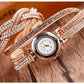 Reloj para mujer con pulsera trenzada lisa, diferentes colores