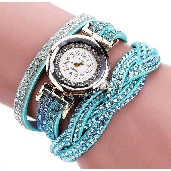 Reloj para mujer con pulsera trenzada lisa, diferentes colores