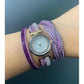 Reloj para mujer con pulsera trenzada lisa, diferentes colores