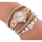 Reloj para mujer con brazalete trenzado pulseras