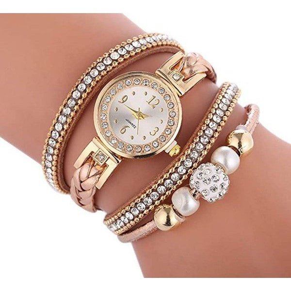 Reloj para mujer con brazalete trenzado pulseras