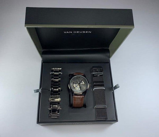 VAN HEUSEN - Reloj de hombre FLA-4 con 3 correas