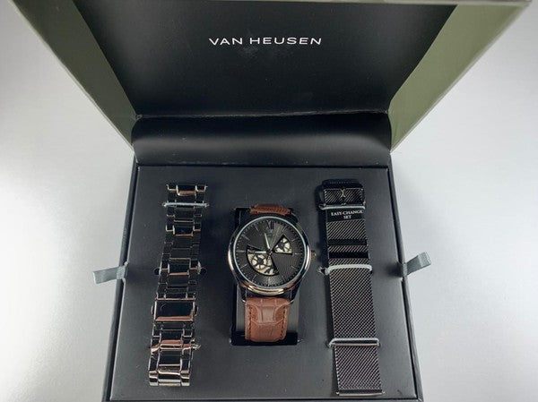 VAN HEUSEN - Reloj de hombre FLA-4 con 3 correas