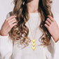 Collar dorado largo, estilo 21