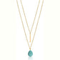 Collar dorado largo, estilo 23