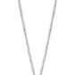 Collar plateado largo, estilo 9