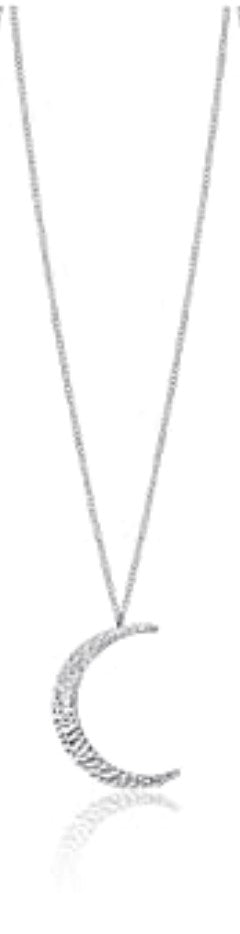 Collar plateado largo, estilo 9