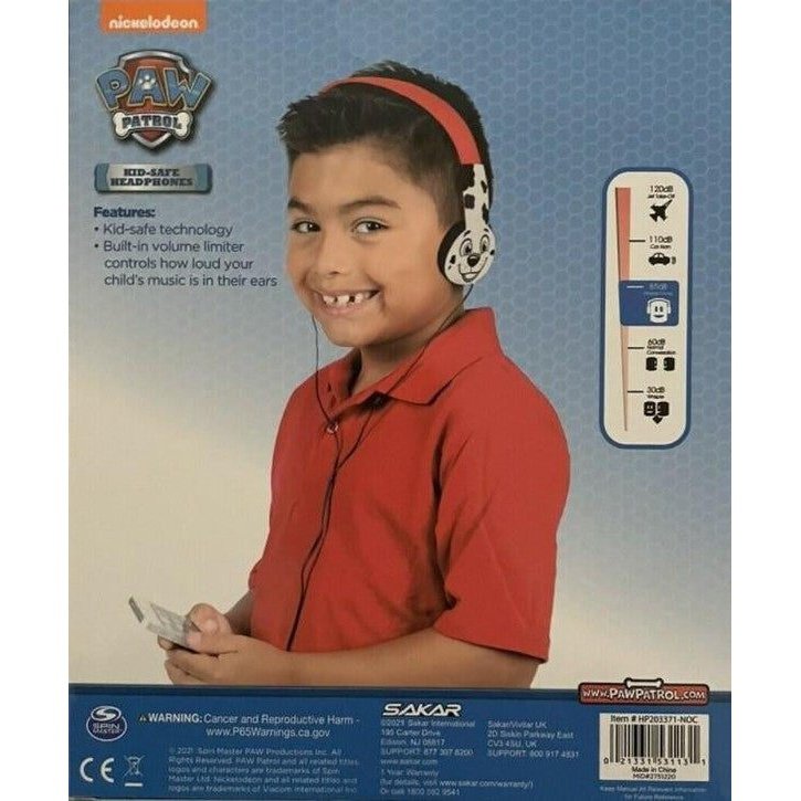 Audífonos con Paw Patrol para niños.