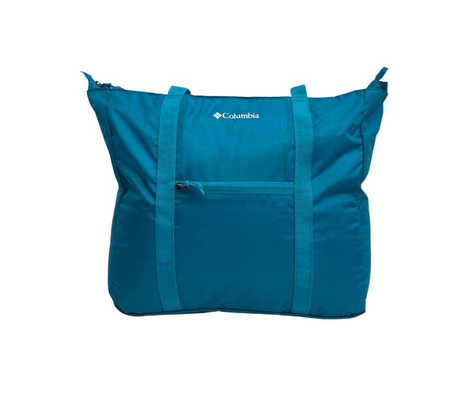 Columbia - Bolso de Mano o Tote Bag plegable (Packable 21 L tote), color: azul turquesa.