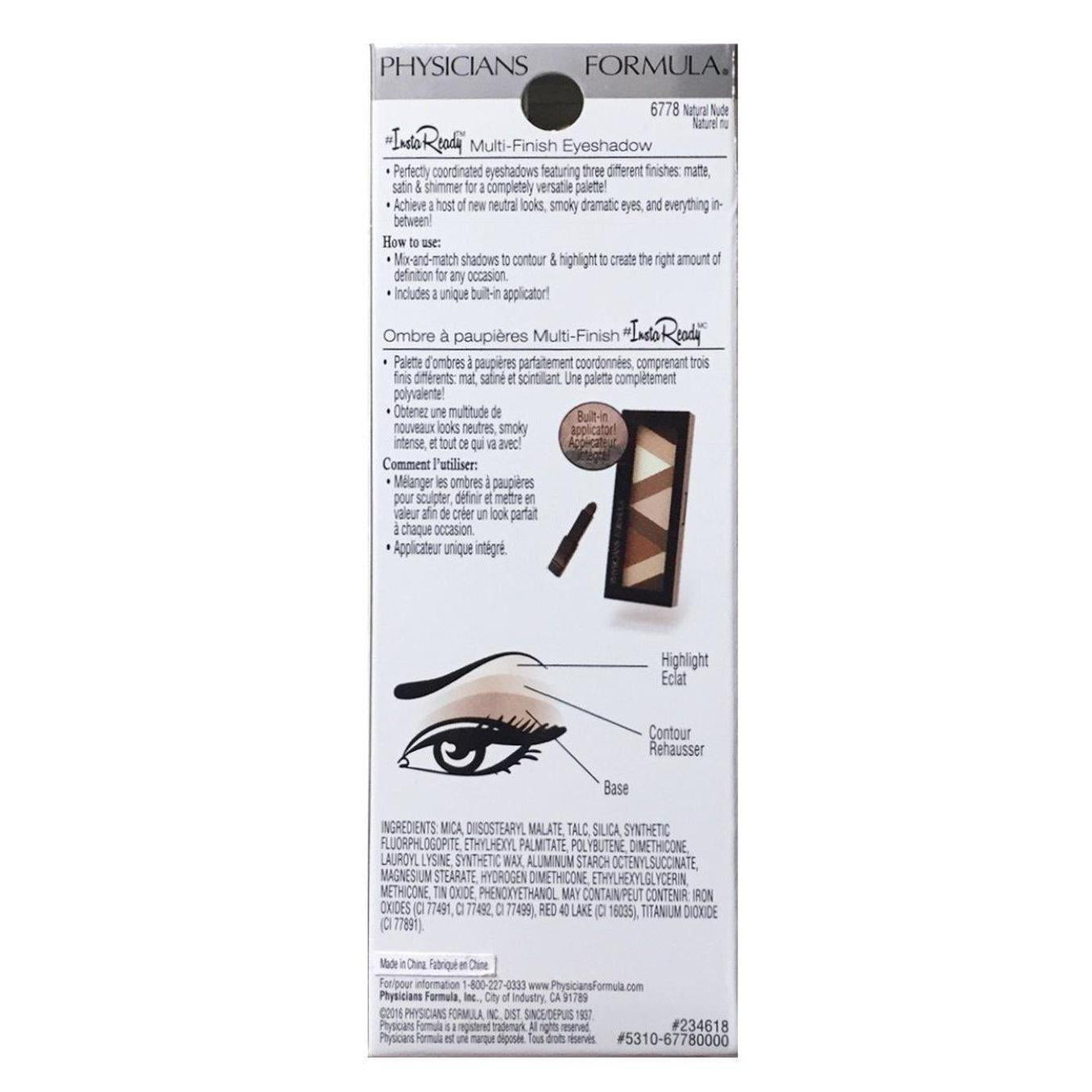 Sombra Multi-Finish Physicians Formula Color: Natural Nude.