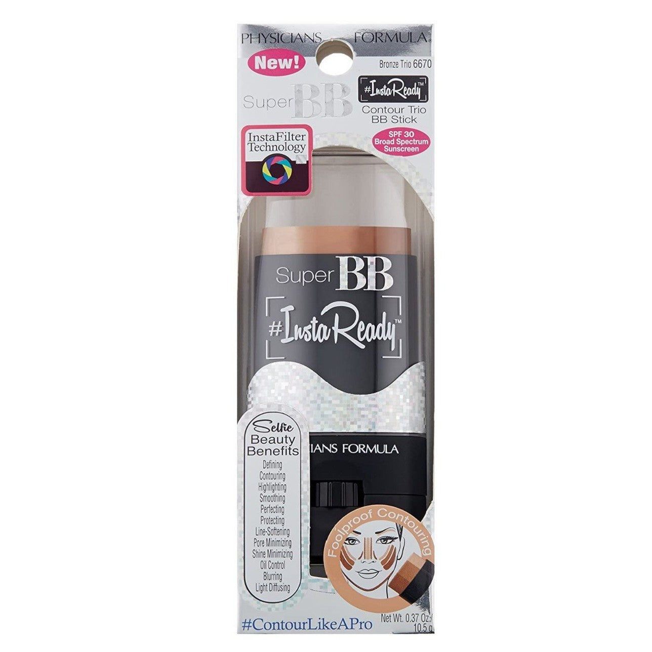 Super BB Cream Physicians Formula en stick. Trío de contorno, color: Bronze Trio.