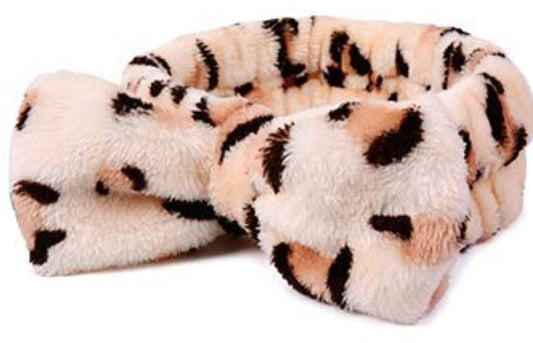 Vincha para maquillaje, leopardo.