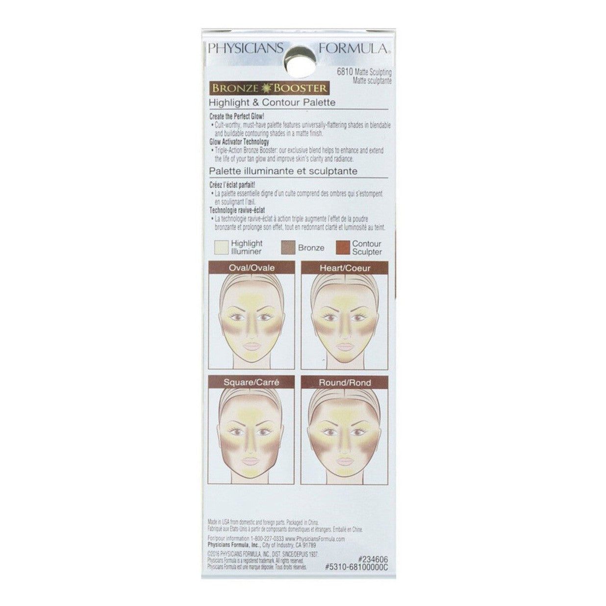 Bronze Booster Physicians Formula Paleta iluminadora contornos, color: Mate Sculpting.