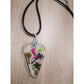 Péndulo en forma de corazón con flores secas y accesorios, Estilo 2