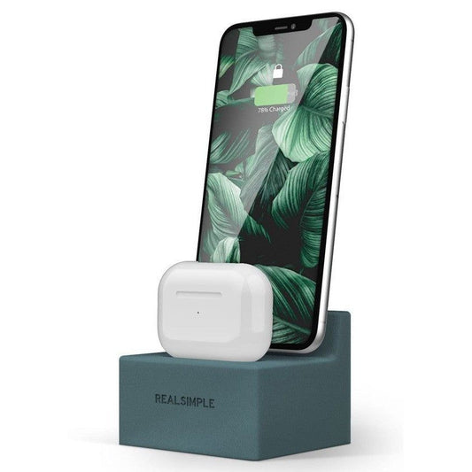 Estación de carga en iPhone AirPods.