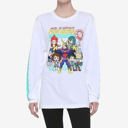 Hero Academia Camiseta Mujer Manga Larga Chibi Heroes