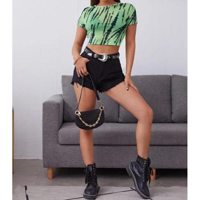SHEIN Top transparente Tie-Dye Sexy