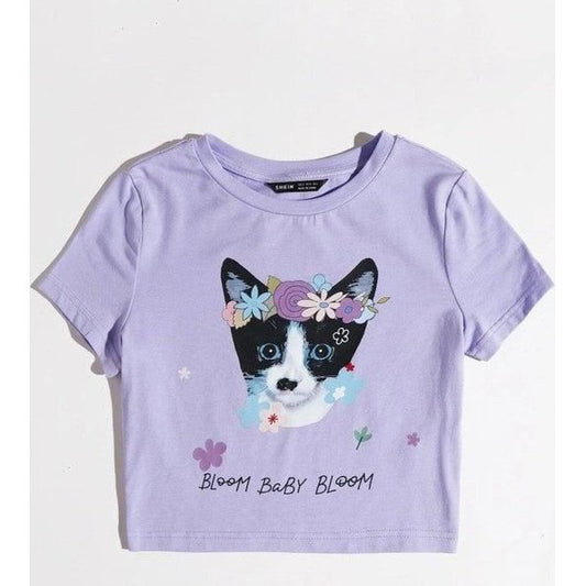 SHEIN Crop Top Gato