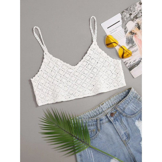 SHEIN Crop top tejido. Talla: Unitalla.