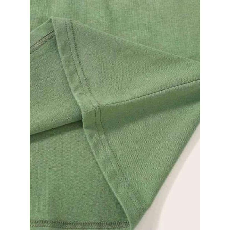Camiseta con estampado de tiburón, color: Verde