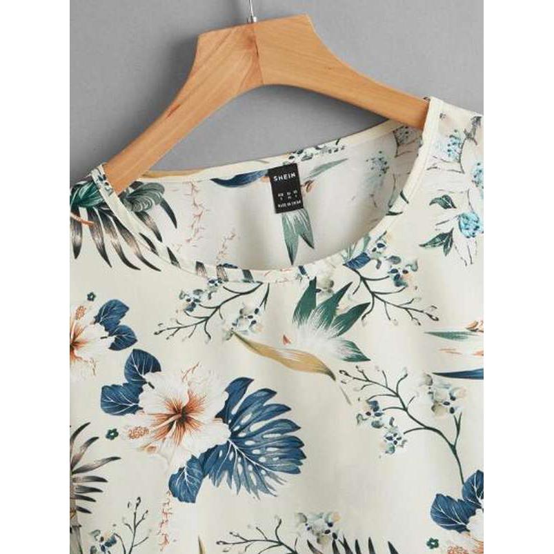 SHEIN Blusa Tropical Casual