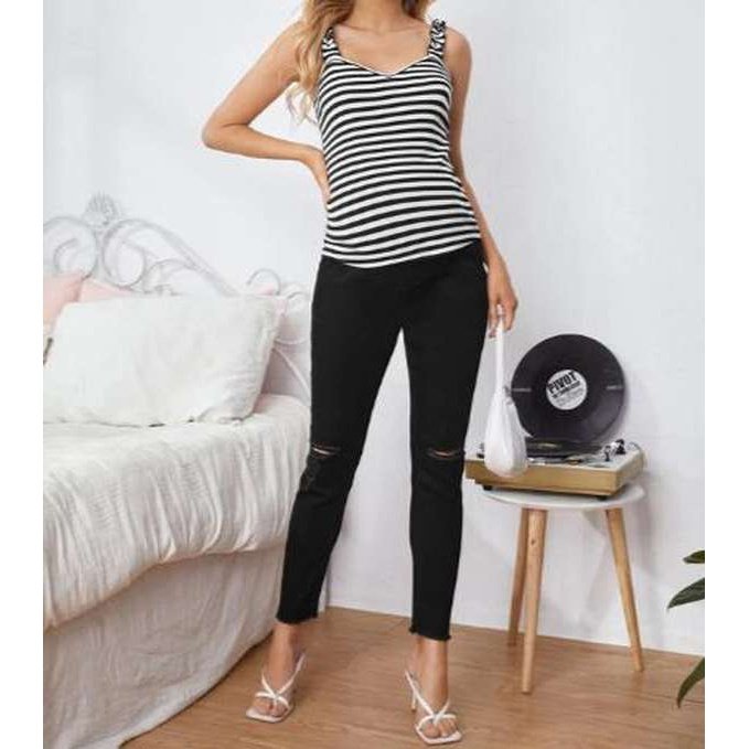 SHEIN Top Premamá de rayas