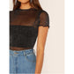 SHEIN Top brillante transparente