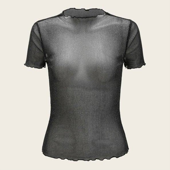 SHEIN Top brillante transparente