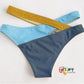 Vestido baño, bikini con abertura de color combinado parte abajo