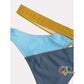 Vestido baño, bikini con abertura de color combinado parte abajo