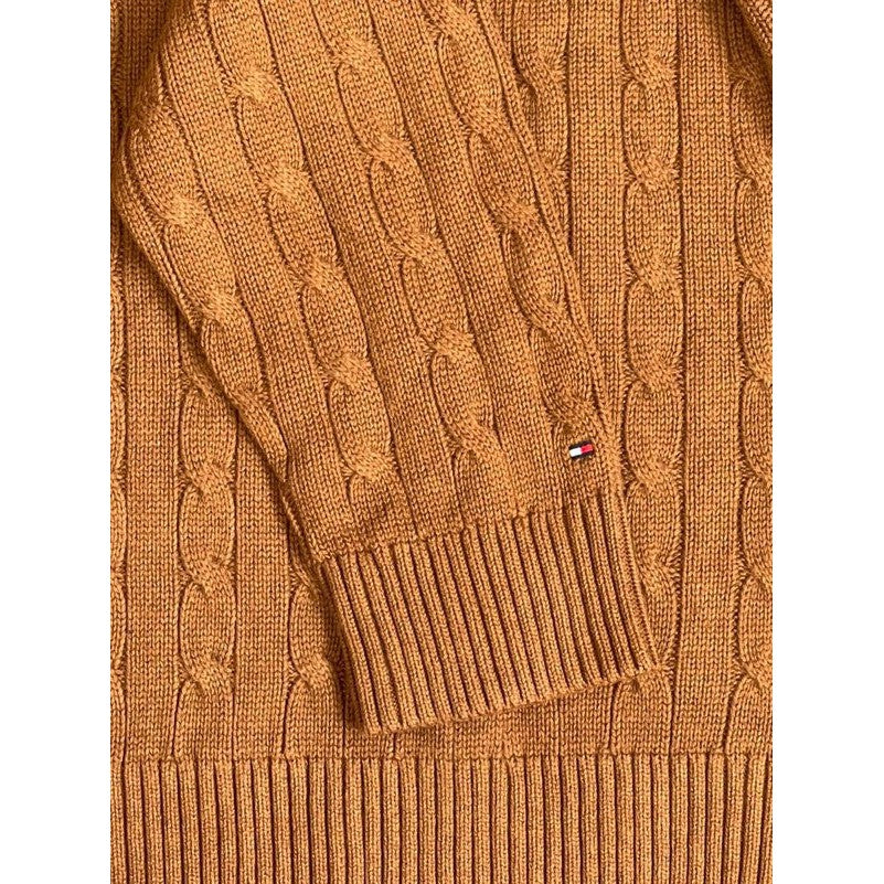 Sudadera Tommy Hilfiger tejida, cuello Hilfiger, talla: XL.