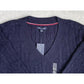 Sudadera Tommy Hilfiger tejida, cuello Hilfiger, talla: XL.
