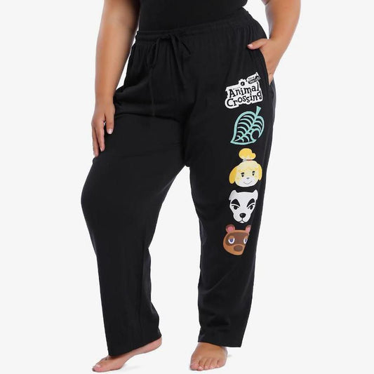 Animal Crossing: New Horizons Pantalón Pijama Mujer Talla Grande