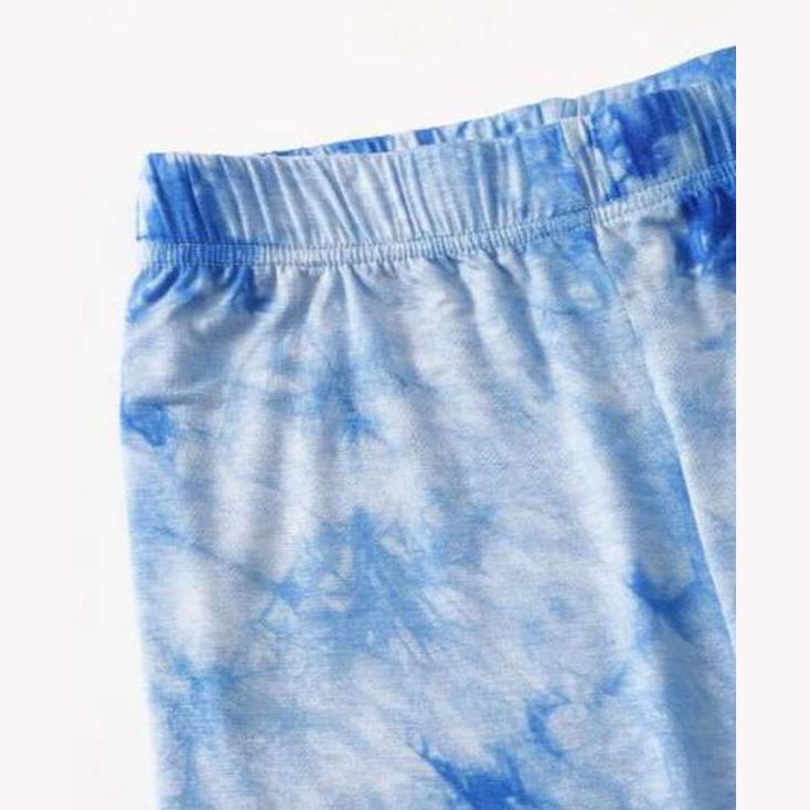 Shorts tie dye cintura alta, color: azul