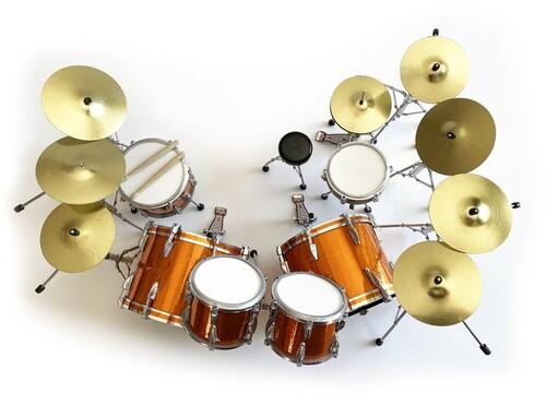 Bateria Replica Miniatura - Metallica (Lars Ulrich) - TAMA Naranja