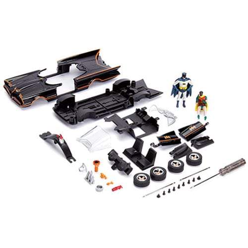 Batman - Replica de Metal, Batimovíl de 1966 Serie de TV - Escala 1:24 (Con Batman y Robin)