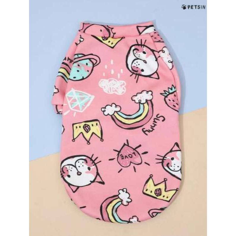 PETSIN Sudadera de perro con dibujos animados