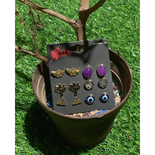 Bisutería - Zelda - Set de Aretes (6 pares) - The Gift Shop Costa Rica