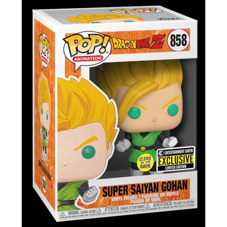 ***EXCLUSIVO*** FUNKO Dragon Ball Z, Super Saiyan Gohan Brilla en la Oscuridad