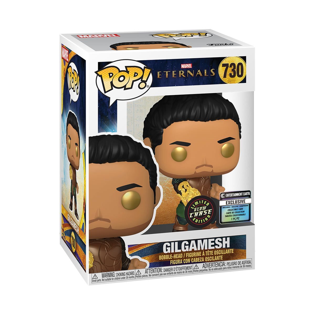 ***CHASE***EXCLUSIVO***FUNKO ETERNALS GILGAMESH Incluye Tarjeta Coleccionable, Brilla en la Oscuridad