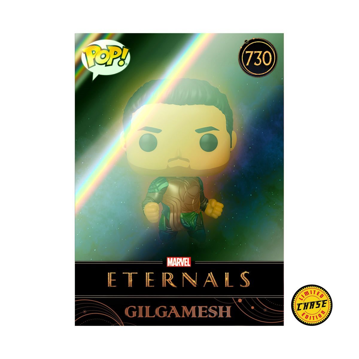 ***CHASE***EXCLUSIVO***FUNKO ETERNALS GILGAMESH Incluye Tarjeta Coleccionable, Brilla en la Oscuridad