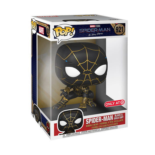 ***EXCLUSIVO***[10 Pulgadas]FUNKO - 921, SPIDER-MAN / No Way Home - Traje Negro y Dorado