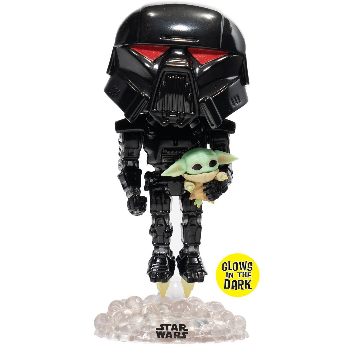 ***EXCLUSIVO***FUNKO Mandalorian Dark Trooper con Grogu Brilla en la oscuridad