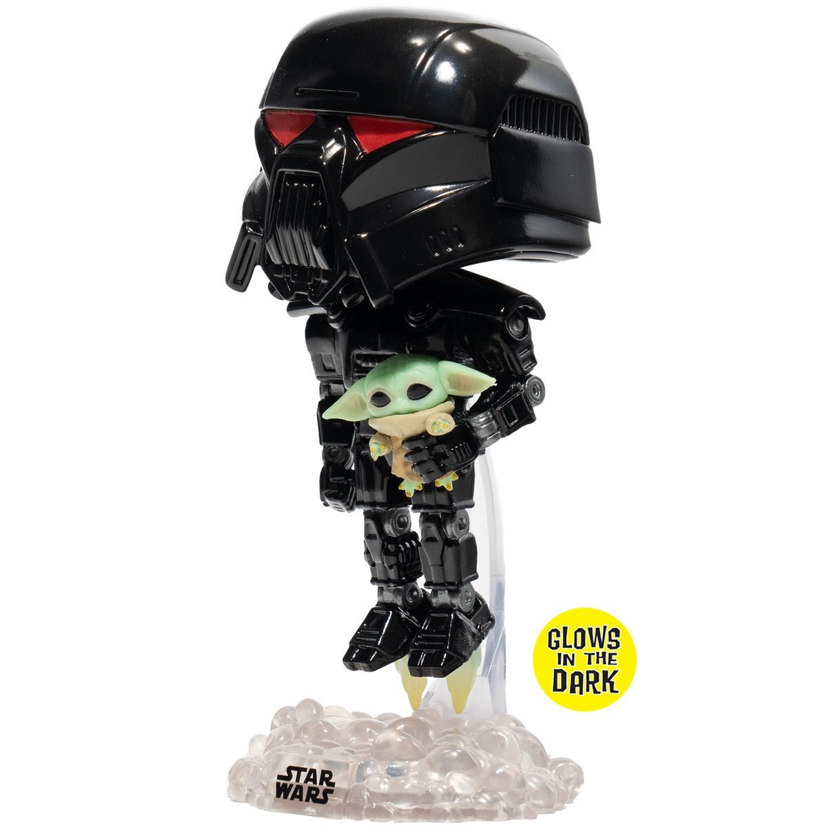 ***EXCLUSIVO***FUNKO Mandalorian Dark Trooper con Grogu Brilla en la oscuridad
