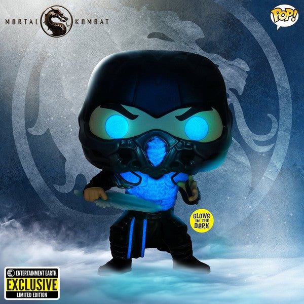 ***EXCLUSIVO*** FUNKO Mortal Kombat, Sub -Zero Brilla en la oscuridad