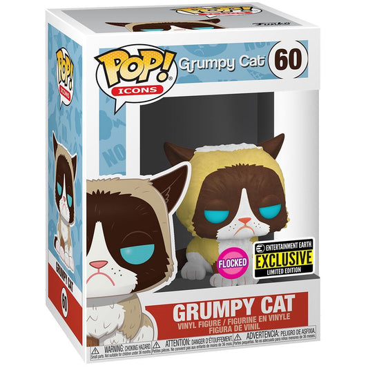 ***EXCLUSIVO***FLOCKED***FUNKO - 60, Grumpy Cat (Peludo)