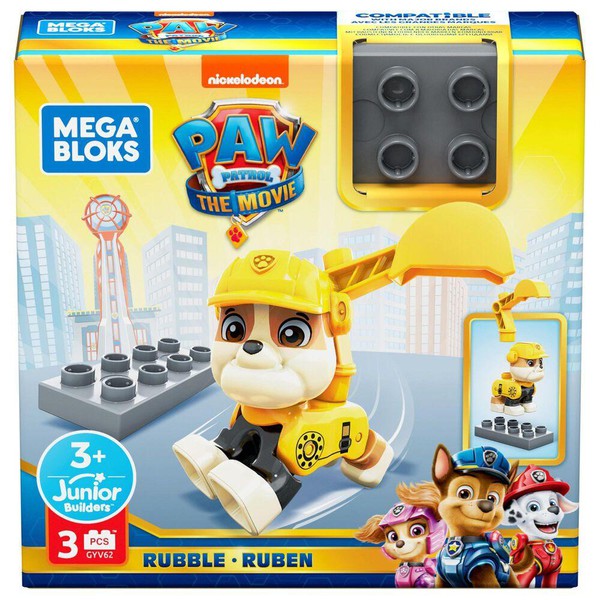 MEGA BLOKS PAW PATROL la pelicula Rubble Ruben