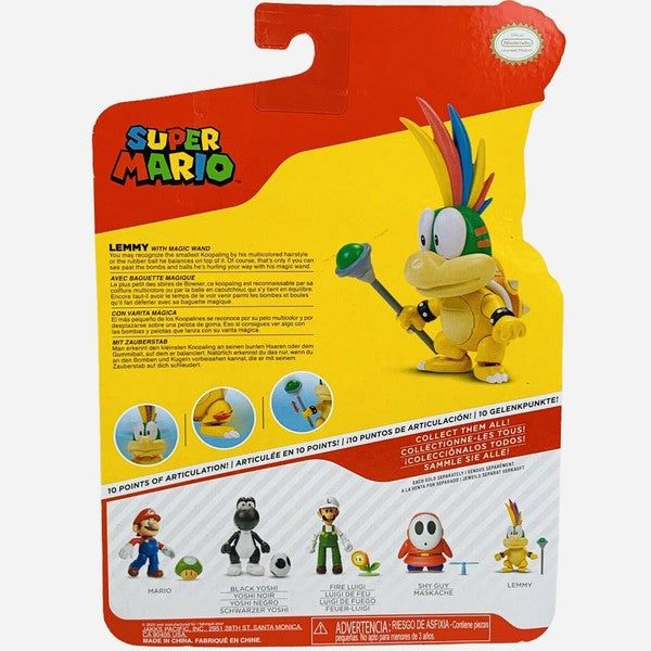 Super Mario Lemmy con Vara Mágica Figura escala