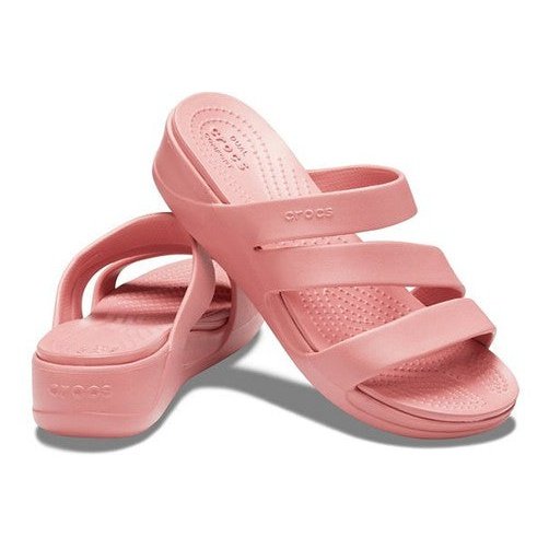 Crocs Sandalia Mujer Monterey Strappy Wedge, Palo Rosa